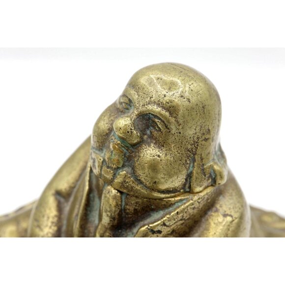 Antique Daniel Lambert Brass Inkwell: English Office Decor, 1900s - Picture 5 of 10